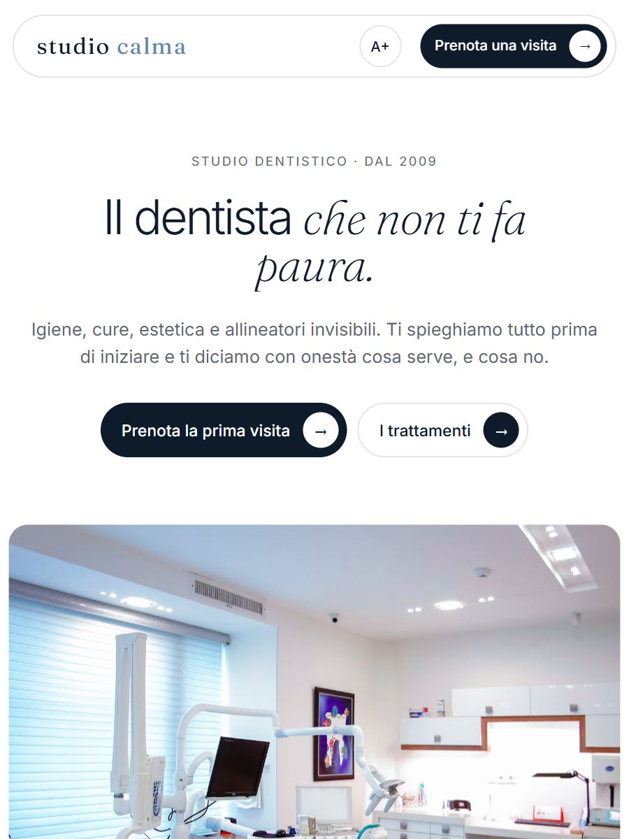 Demo di un sito per uno studio dentistico