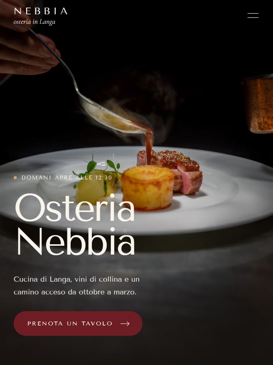 Demo di un sito per un ristorante